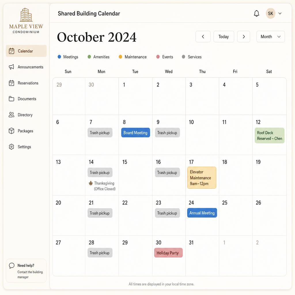Building calendar